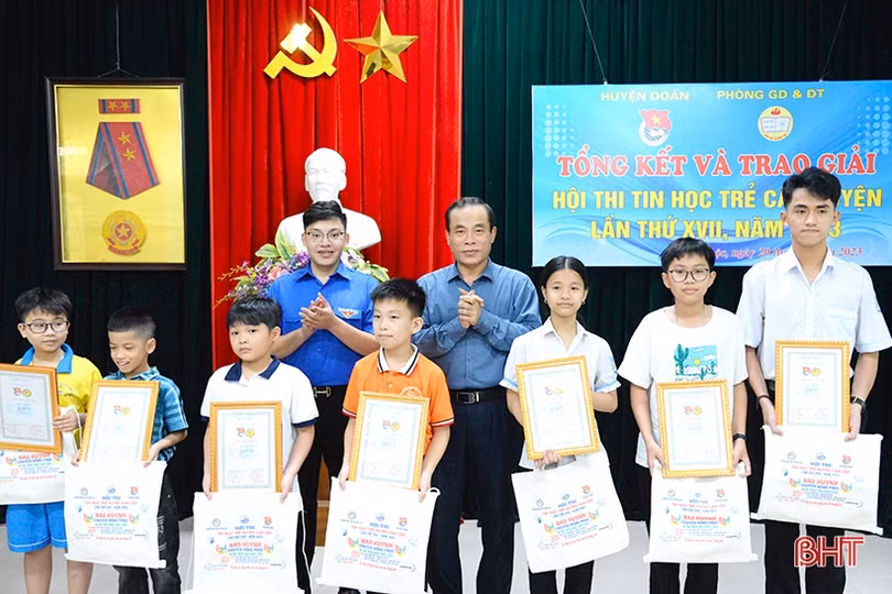 53 thí sinh đạt giải Hội thi Tin học trẻ huyện Can Lộc lần thứ XVII