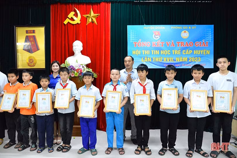 53 thí sinh đạt giải Hội thi Tin học trẻ huyện Can Lộc lần thứ XVII