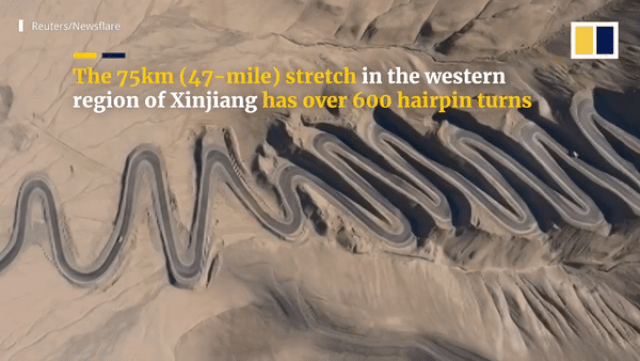 “Hoa mắt” với con đường dài 75 km nhưng có hơn 600 khúc cua