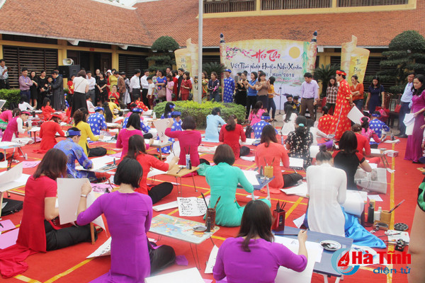 doc dao cuoc thi viet thu phap o ha tinh