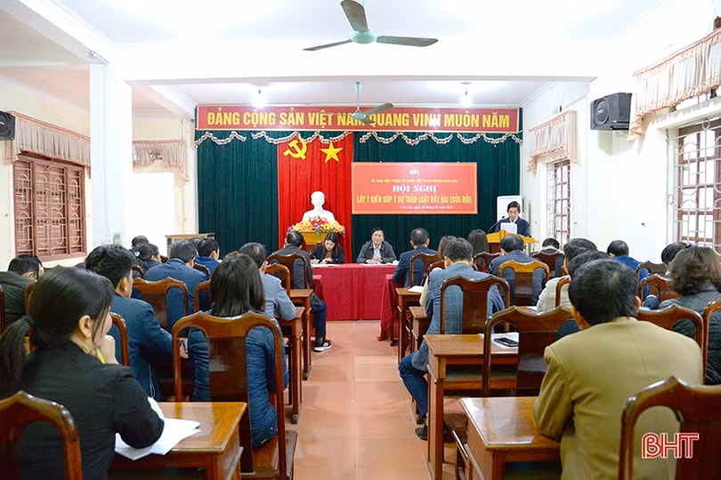 Các đơn vị, địa phương Hà Tĩnh đóng góp nhiều ý kiến về dự thảo Luật Đất đai