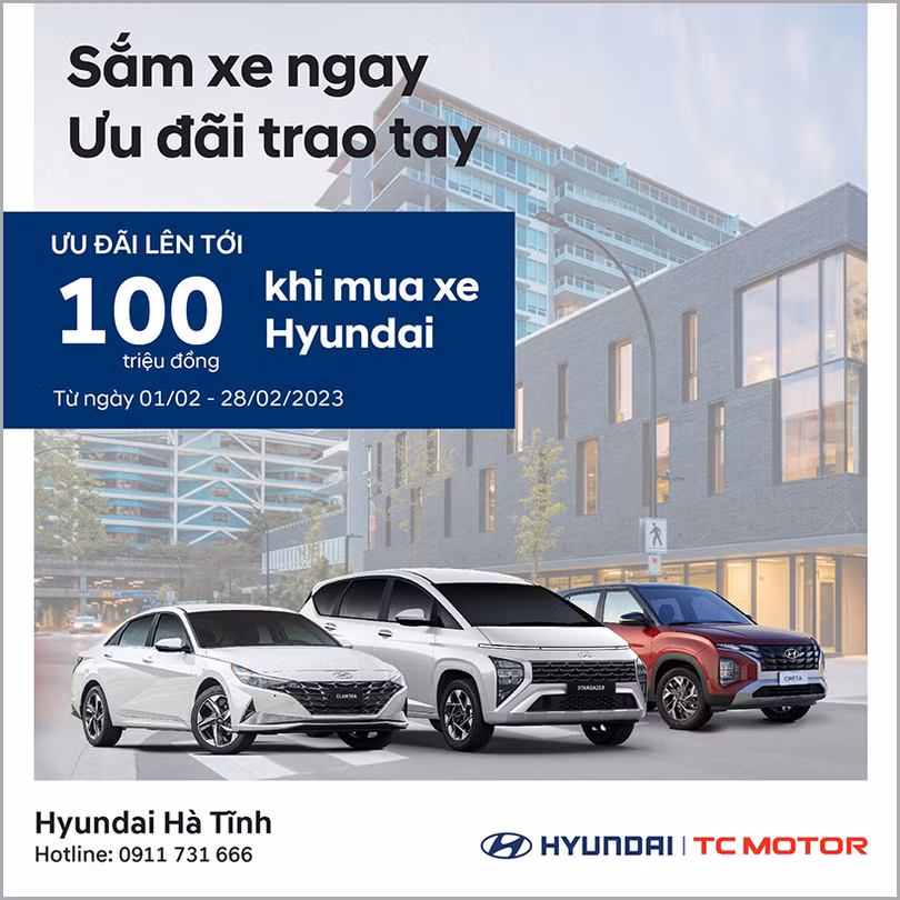 Sắm xe ngay - ưu đãi trao tay - khuyến mãi lên đến 100 triệu đồng