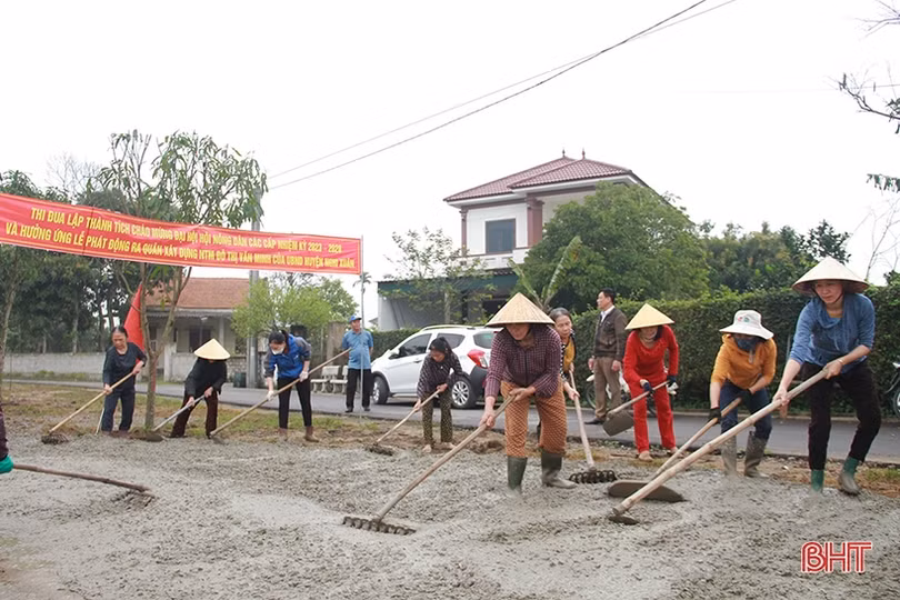 Sôi nổi thi đua chào mừng đại hội hội nông dân các cấp huyện Nghi Xuân