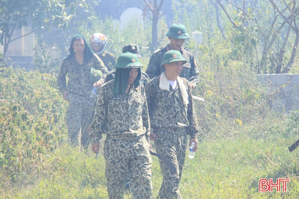 Cháy rừng ở Nghi Xuân: Lực lượng chức năng ngăn đám cháy bùng phát trở lại