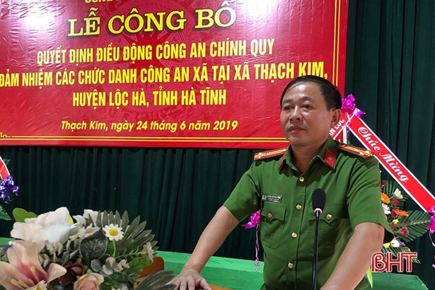 4 công an chính quy đảm nhiệm các chức danh Công an xã Thạch Kim