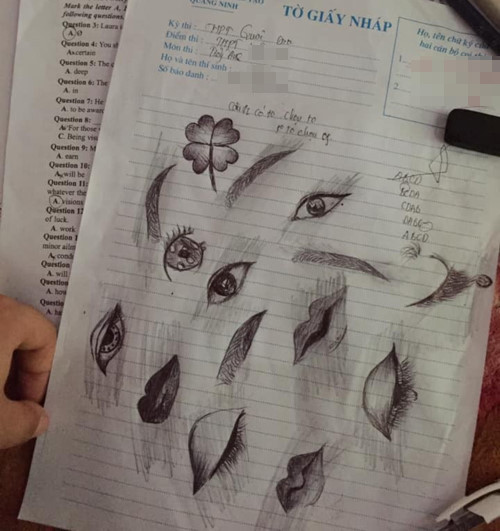 Những “siêu phẩm” hội họa trên giấy nháp của sĩ tử