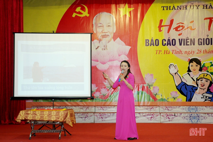 14 thí sinh tham dự hội thi báo cáo viên Thành ủy Hà Tĩnh