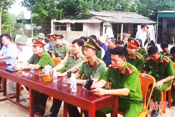 Công an Lộc Hà xây nhà tặng hộ nghèo