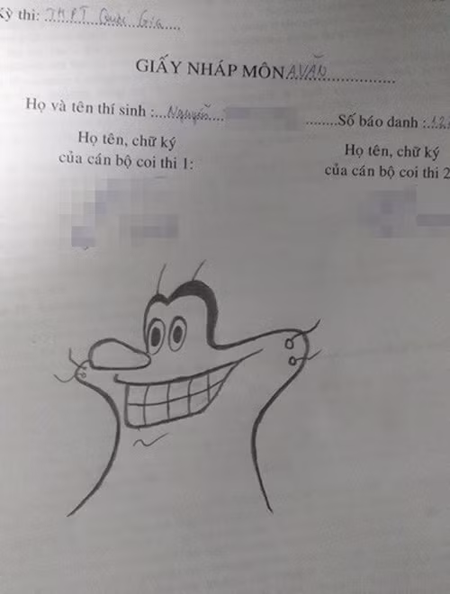 Những “siêu phẩm” hội họa trên giấy nháp của sĩ tử