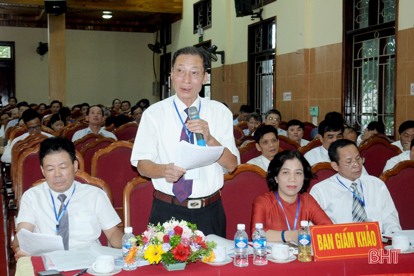 14 thí sinh tham dự hội thi báo cáo viên Thành ủy Hà Tĩnh