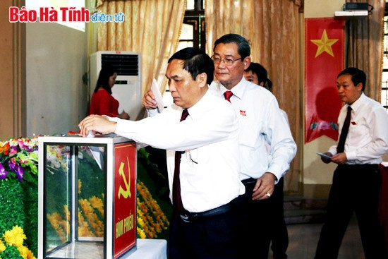Bầu trực tiếp chức danh Bí thư Thị ủy Hồng Lĩnh, Bí thư Huyện ủy Can Lộc ảnh 4