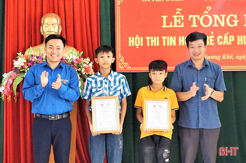 23 học sinh đạt giải tại Hội thi Tin học trẻ huyện Hương Khê năm 2022