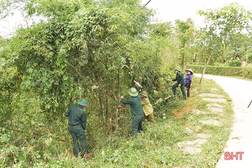 Xã biên giới Hà Tĩnh ra quân tháng cao điểm xây dựng nông thôn mới