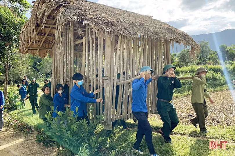 Xã biên giới Hà Tĩnh ra quân tháng cao điểm xây dựng nông thôn mới