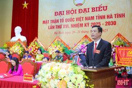 Đại hội đại biểu MTTQ tỉnh Hà Tĩnh nhiệm kỳ 2025-2030 thành công tốt đẹp