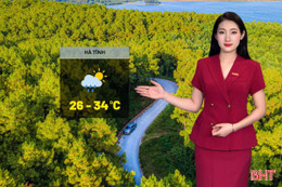 Dự báo thời tiết Hà Tĩnh ngày 27/6: Ngày nắng, chiều tối có mưa rào và dông