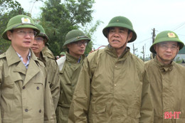 Chủ tịch UBND tỉnh Võ Trọng Hải kiểm tra khắc phục hậu quả thiên tai