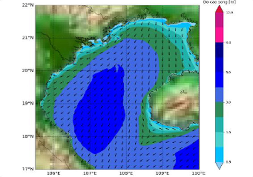 Dự báo gió mạnh, sóng lớn trên vùng biển Hà Tĩnh