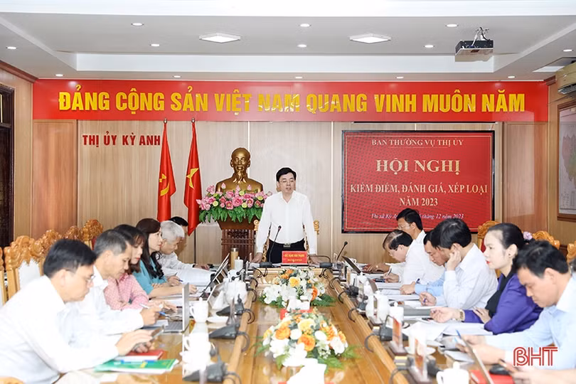 Ban Thường vụ Thị ủy Kỳ Anh kiểm điểm tập thể, cá nhân năm 2023