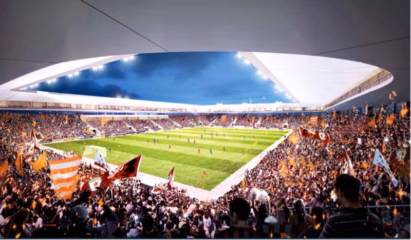 Cận cảnh sân Hàng Đẫy mới 250 triệu USD chưa xây của bầu Hiển