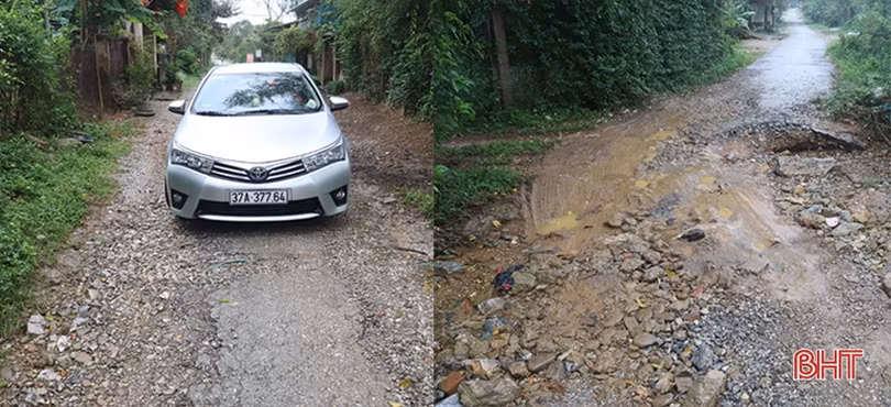 Nhiều tuyến đường ở thị trấn Hương Khê xuống cấp, hư hỏng nặng