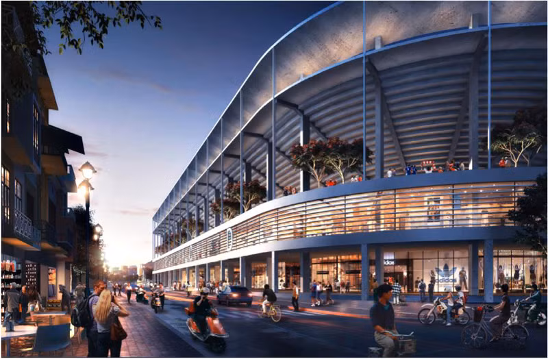 Cận cảnh sân Hàng Đẫy mới 250 triệu USD chưa xây của bầu Hiển