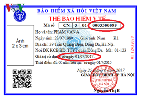 Mẫu mới thẻ BHYT. hon 13 trieu nguoi co so bhxh se duoc cap the bhyt theo ma so bhxh