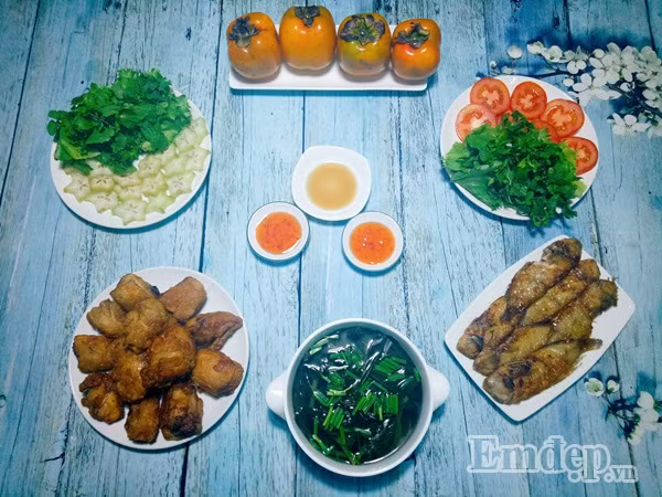 mam com chat lu voi rau sach vuon nha chi voi 75 ngan dong