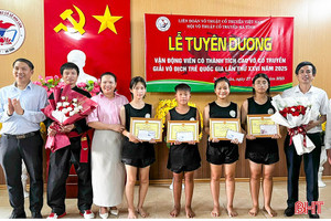 Các VĐV Hà Tĩnh giành 4 huy chương tại Giải Vô địch trẻ võ cổ truyền quốc gia