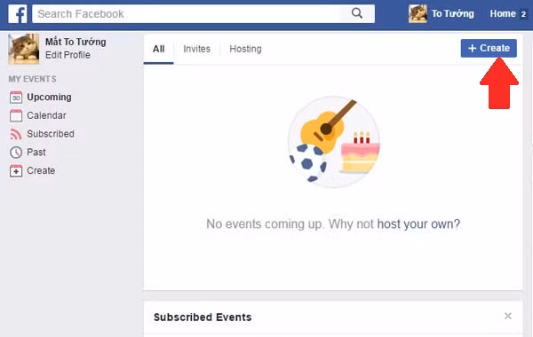huong dan tao su kien facebook de len ke hoach tu tap