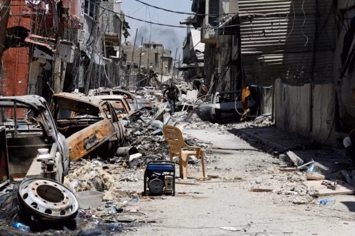 chum anh ben trong vung dat chet mosul iraq