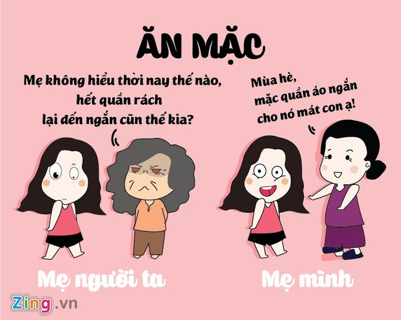 su khac biet hai huoc giua me minh va me nguoi ta