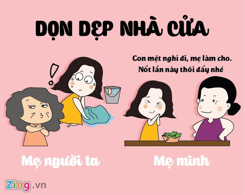 su khac biet hai huoc giua me minh va me nguoi ta