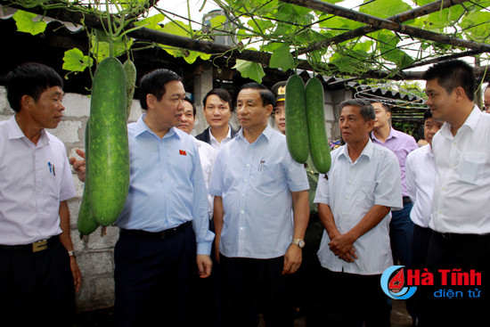 pho thu tuong vuong dinh hue tiep xuc cu tri huyen thach ha