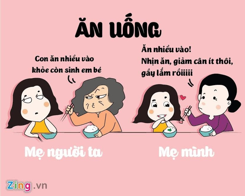 su khac biet hai huoc giua me minh va me nguoi ta