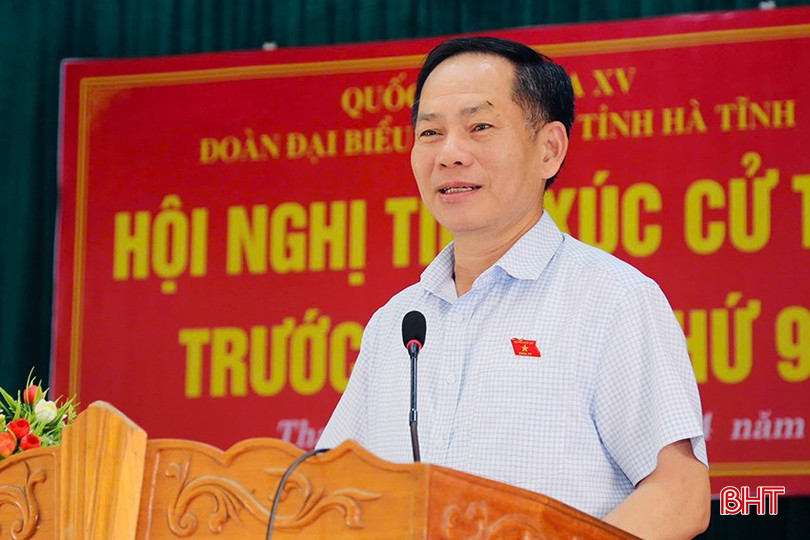 Phó trưởng đoàn chuyên trách Đoàn ĐBQH tỉnh Trần Đình Gia tiếp thu các nội dung tại hội nghị. bqbht_br_ddd.jpg