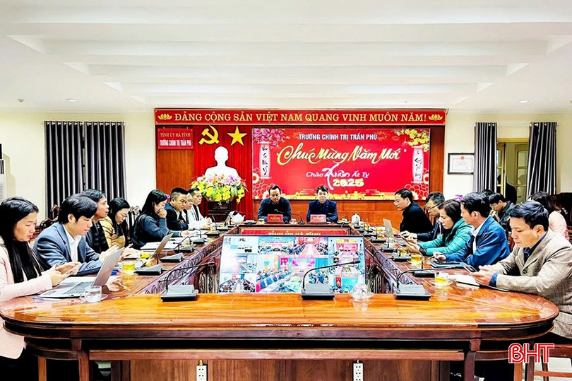 Điểm cầu Hà Tĩnh được kết nối tại Trường Chính trị Trần Phú. bqbht_br_a2ee83ce-fc04-46b6-b201-c1ce3e400842.jpg