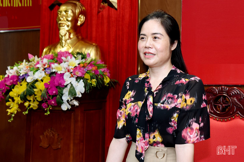 Phó Trưởng ban Tổ chức Tỉnh ủy Nguyễn Thị Thanh Hồng phát biểu tại buổi gặp mặt. DSC_0900d copy.jpg
