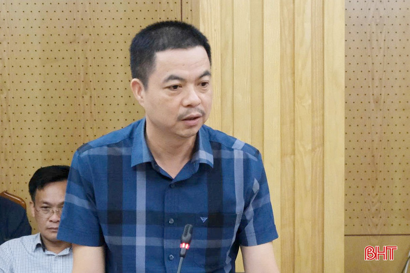 Đại biểu phát biểu tại cuộc họp.