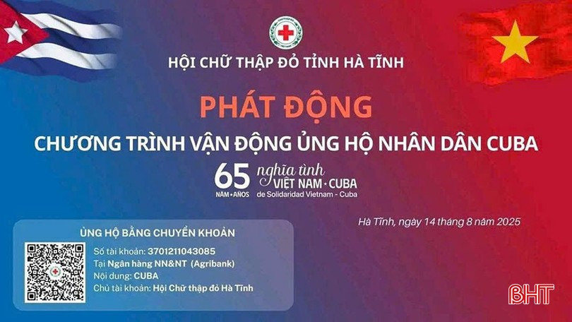Hội Chữ thập đỏ tỉnh Hà Tĩnh vừa phát động chương trình vận động ủng hộ Nhân dân Cuba. image-2.jpg