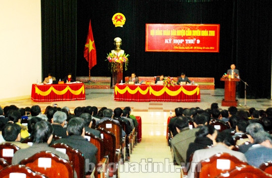 HĐND huyện Cẩm Xuyên khai mạc kỳ họp thứ 9, khóa XVIII vào ngày 29/12/2014