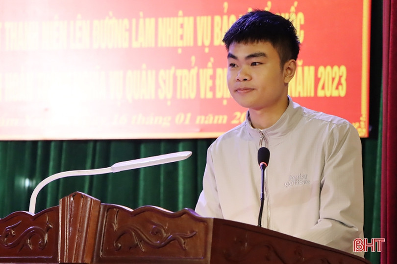 Cẩm Xuyên gặp mặt thanh niên lên đường làm nhiệm vụ bảo vệ Tổ quốc