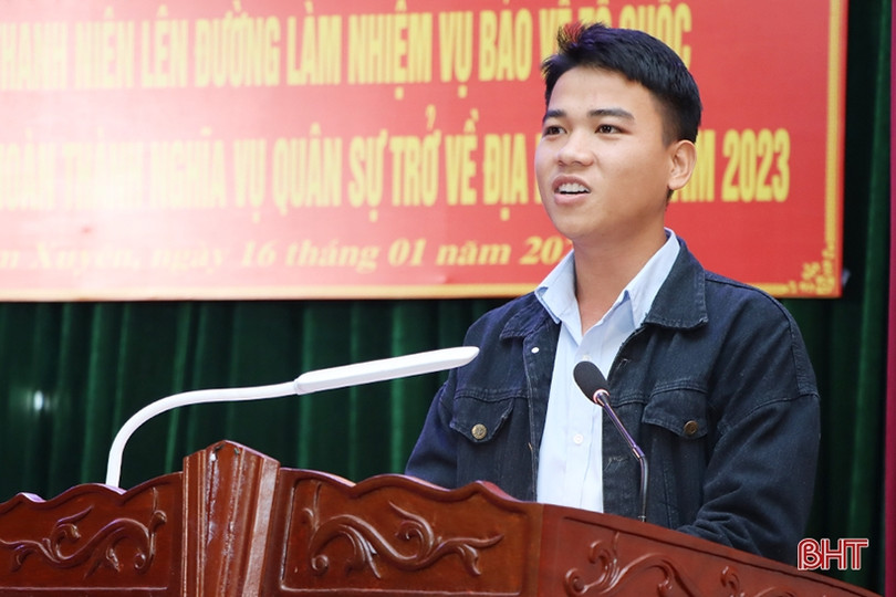 Cẩm Xuyên gặp mặt thanh niên lên đường làm nhiệm vụ bảo vệ Tổ quốc