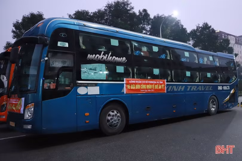 Những chuyến xe miễn phí đưa công nhân Formosa Hà Tĩnh về quê đón tết