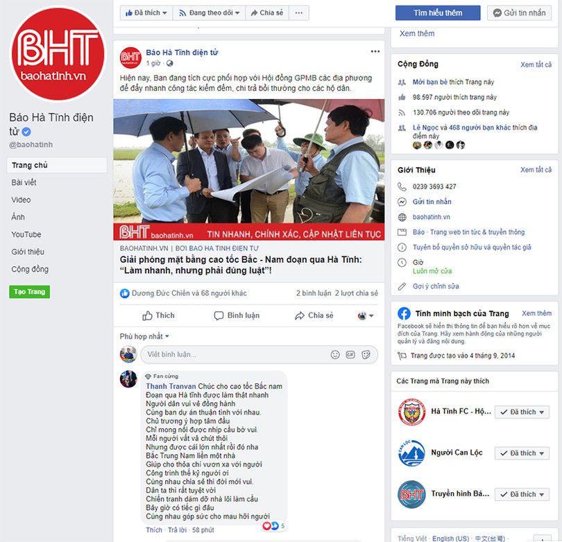 Bạn đọc Báo Hà Tĩnh làm thơ kêu gọi chung sức xây cao tốc Bắc - Nam