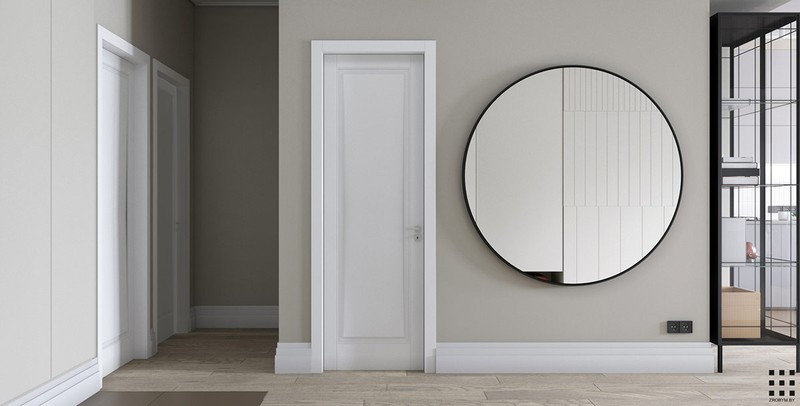 Căn hộ trang trí bằng màu xanh và hồng pastel