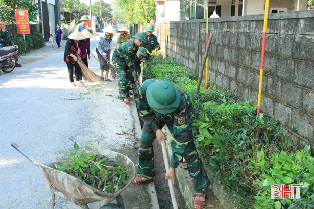 LLVT Nghi Xuân giúp dân xây dựng khu dân cư kiểu mẫu