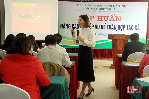 Nâng cao nghiệp vụ kế toán cho 40 cán bộ, thành viên các HTX ở Hà Tĩnh