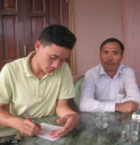 Anh Nguyễn Văn Bình Kể lại câu chuyện cho Phóng viên Hà Tĩnh Online