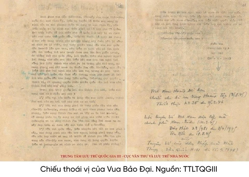 <p>Trong các trích đoạn sau, đoạn nào không xuất hiện trong chiếu thoái vị của Vua Bảo Đại?</p>